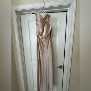 Elegant Cream Evening Gown